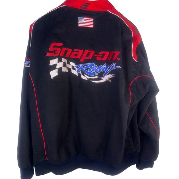 Snap-on Racing Jacket Mens XL, Black/ Red Embroidered Checkered Flag. - Picture 10 of 10